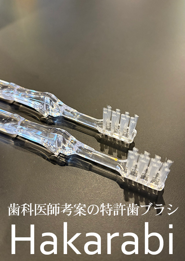 歯ブラシと歯間ブラシの機能をあわせ持ったHakarabi